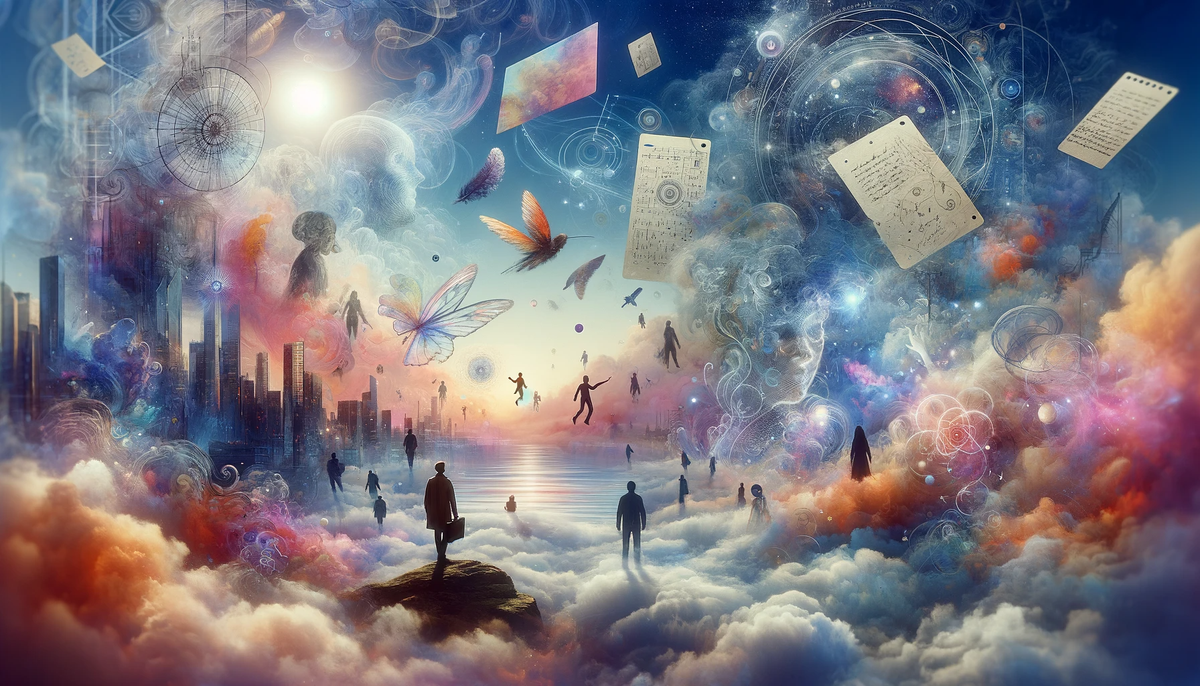 The surreal and ethereal nature of a dream.